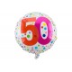 Rainbow Dots 50 Folieballon (zonder helium)